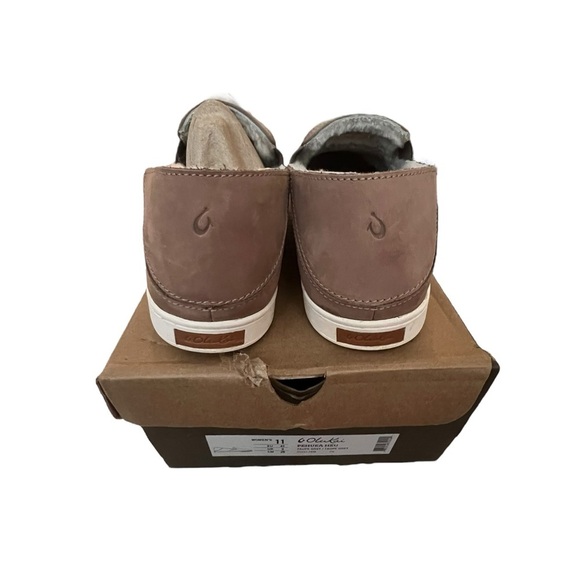 NWT OluKai Women’s Pehuea Heu Taupe Grey Slip On Shoes in size 11 - Picture 5 of 9